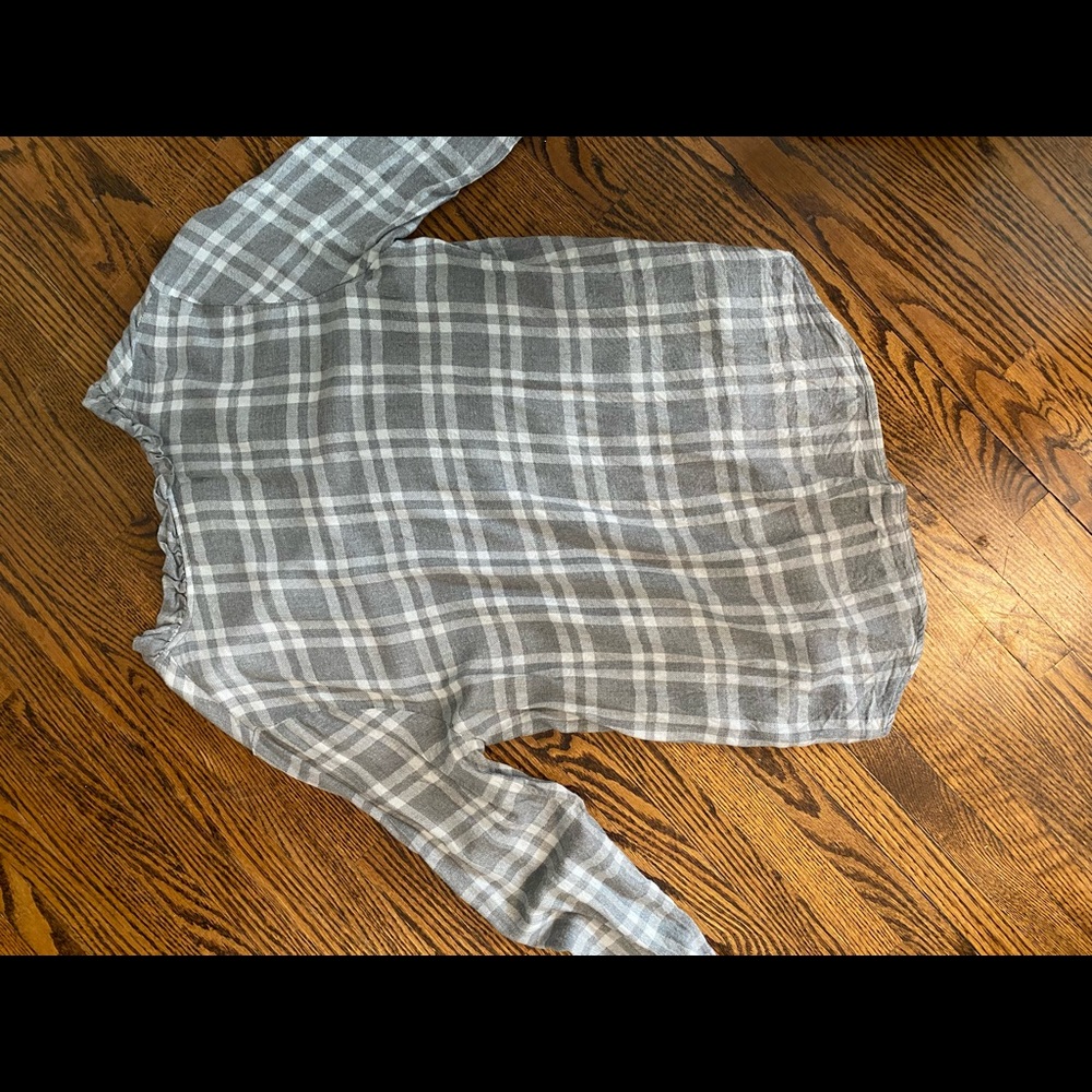 Anthropologie grey plaid shirt - Picture 3 of 4